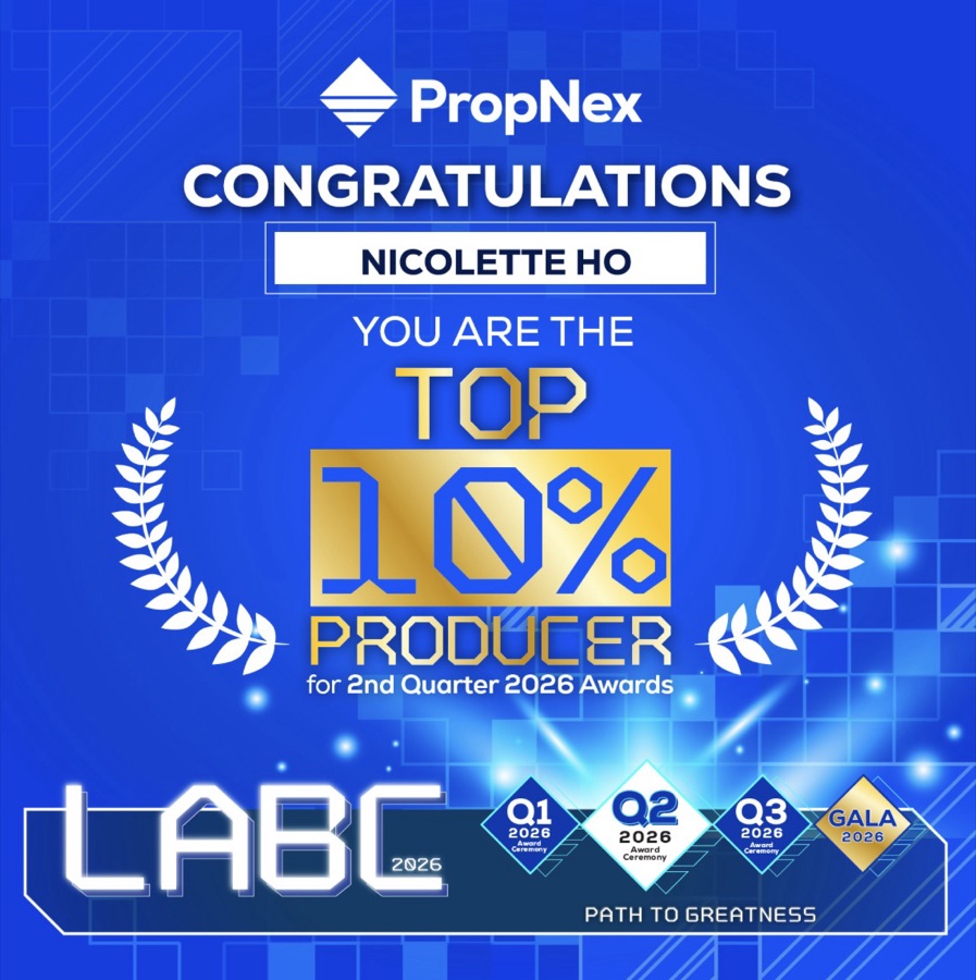 Top 10% Producer, PropNex Leaders and Achievers Awards, 2nd Quarter 2026