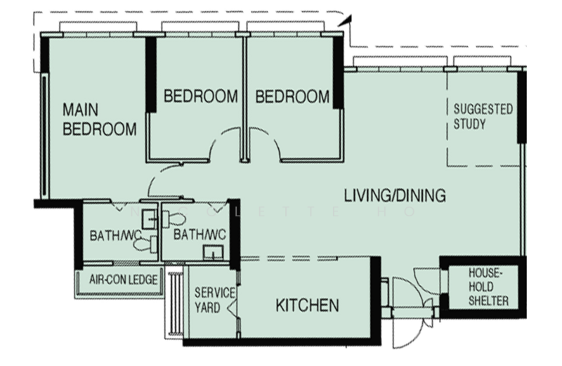 Floorplan of 153A Bedok South Road