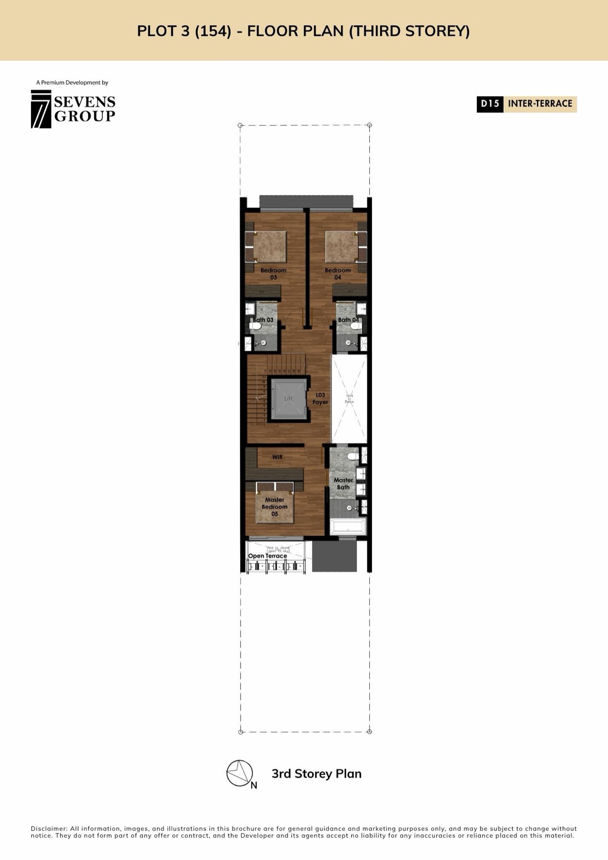 Chevron · 150, 152 & 154 Onan Road floor plan: 154 Onan Road · Third Storey