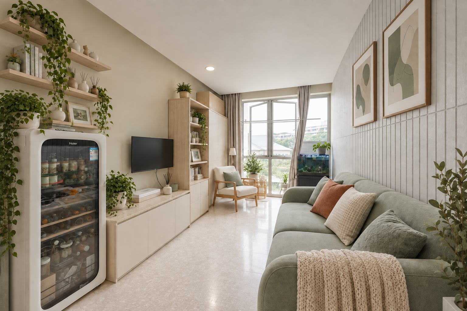 Soft contemporary interior-design illustration 2